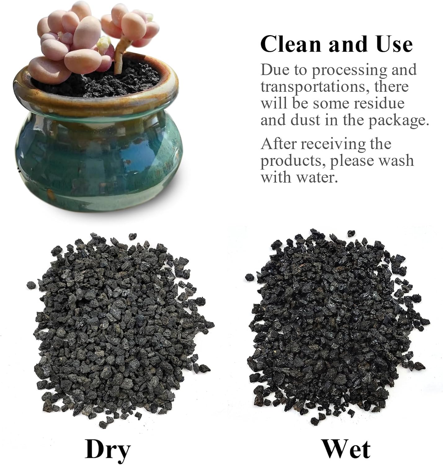 10 lbs Black Lava Rocks for Fire Pits,5-8 MM Crush Volcanic Rock Pumice Soil Additive for Succulent Plants Aquarium Cactus Bonsai and Garden Landscaping