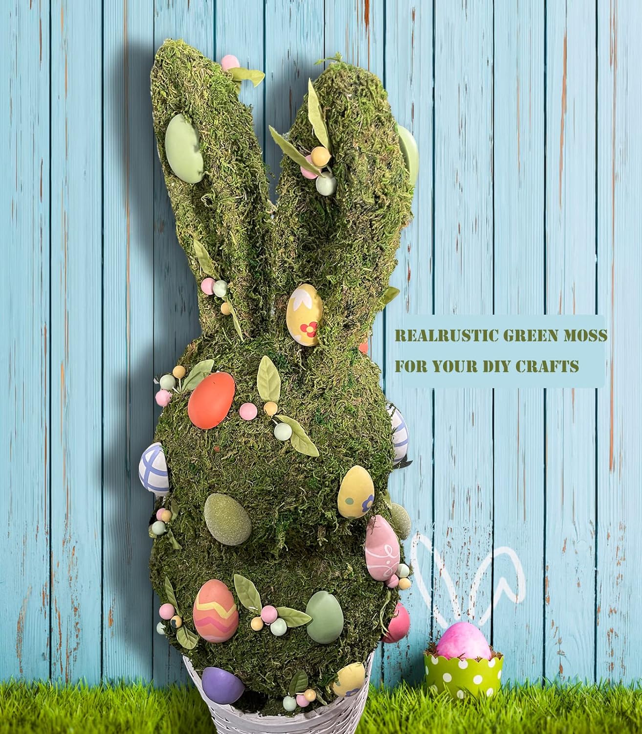 10 OZ Artificial Moss for Potted Plants and Fake Plants - Faux Moss for Planters and Home Decor, Green