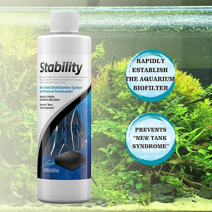 PRlME 250ml, STABlLlTY 250ml for Fresh and Marine Aquariums Including Trinity Treats Microfiber Cleaning Cloth(STABlLlTY Fish Tank Stabilizer, PRlME Water Conditioner)