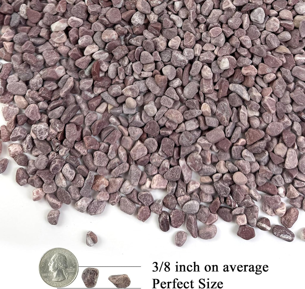 10 lbs Pebbles for Plants, 3/8 Inch Pea Gravel Stones Decorative Red River Rocks for Succulent, Cactus, Landscaping, Vases, Terrarium, Aquarium, Potted Top Dressing and Outdoor Garden