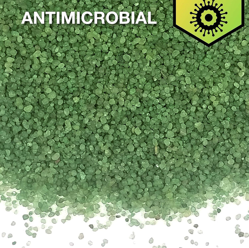 (40 Pounds) PET Safe - Wonderfill Artificial Turf Infill Natural Green Infill Sand (Absorbs Moisture, Helps Mildew & Odor Gives A Realistic Feel to Synthetic Grass) (Wonderfill Green)