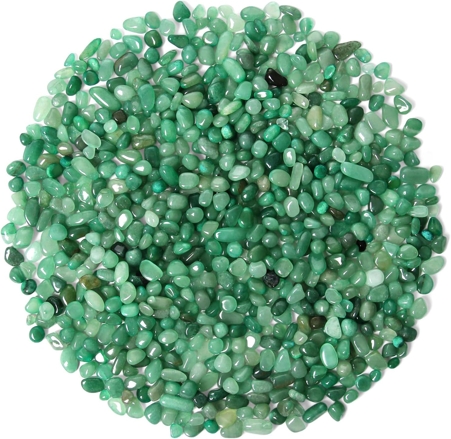 1.1lb Natural Crushed Green Aventurine Quartz Crystal Tumbled Chips-Green Aventurine Healing Crystals Chips Bulk, Crushed Crystal Gemstones for Crafts, Beautiful Package for Gift