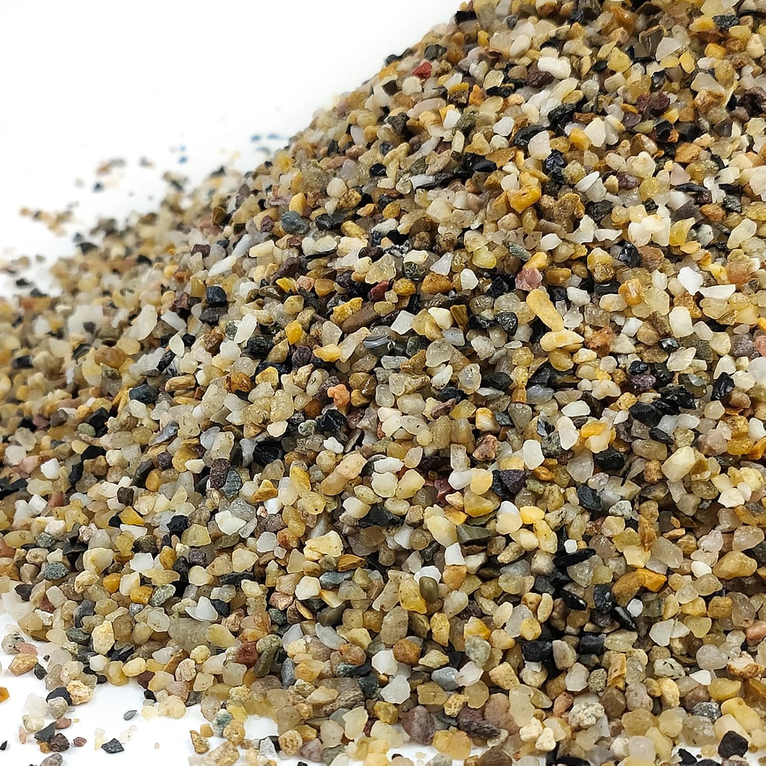 10 lbs Aquarium Sand, 1/16 Inch Fish Tank Gravel. Decorative Coarse Sand Pea Gravel for Aquarium Substrate, Terrariums, Vase, Plant, Soil Cover and Outdoor Landscaping Small River Rocks