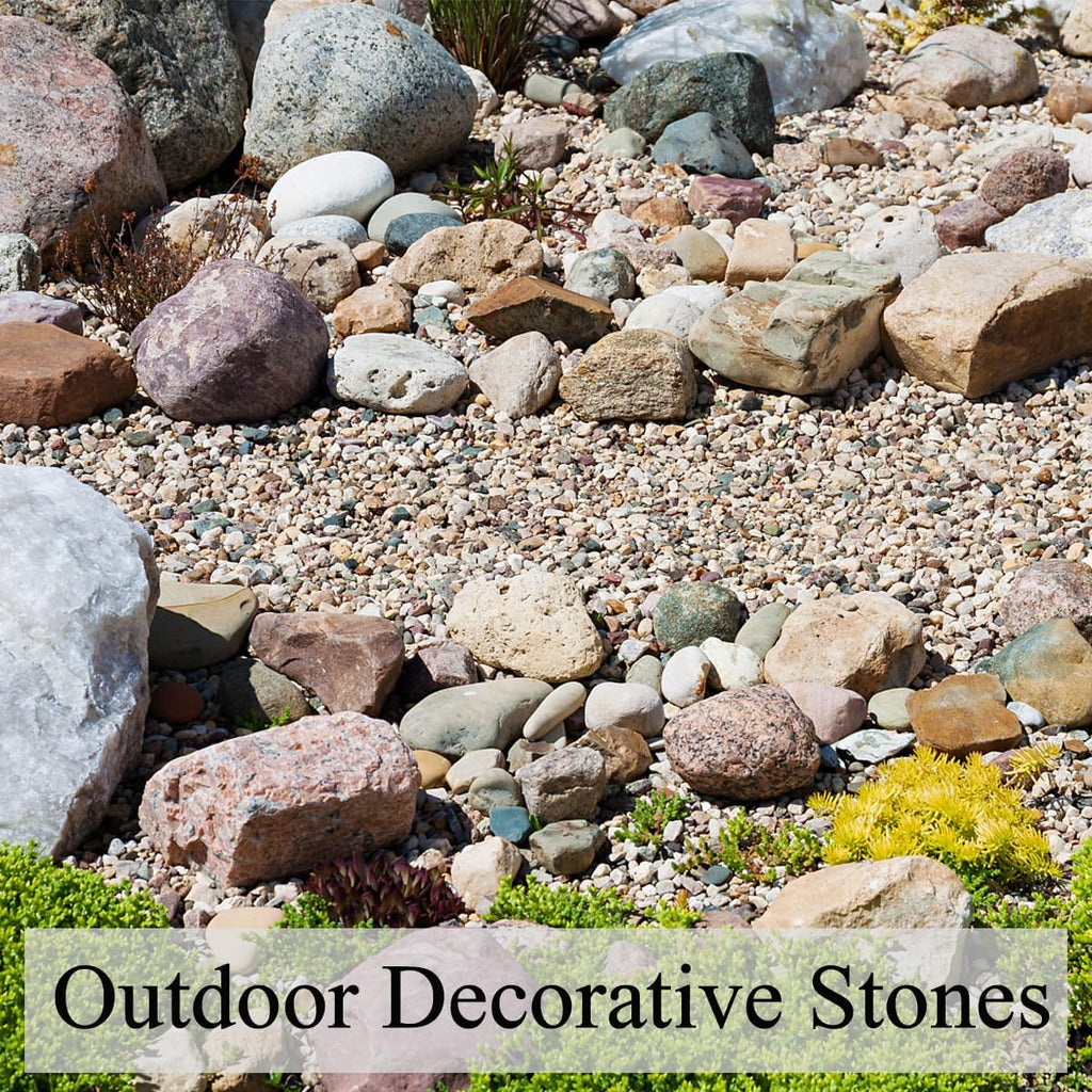 10 lbs Pea Gravel for Landscaping, 2/5 Inch Size Mixed Color River Rocks for Aquarium, Succulent, Vase Fillers, Cactus Bonsai, Plant Soil Cover and Outdoor Garden Rocks.