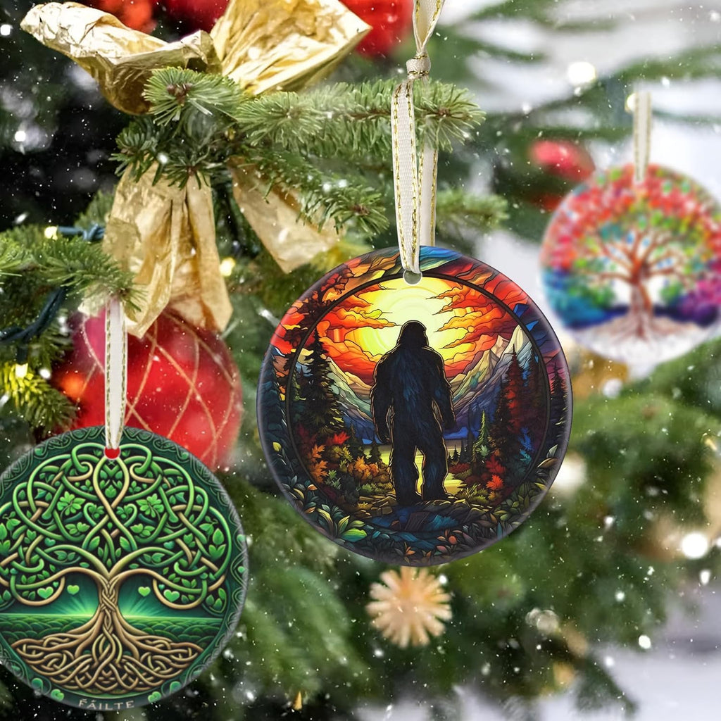 2025 Christmas Ornament - Round Ceramic Tree Decoration, Holiday Decor, Beautiful Gift Idea for Christmas 2025, Exchange, Gifts for Men