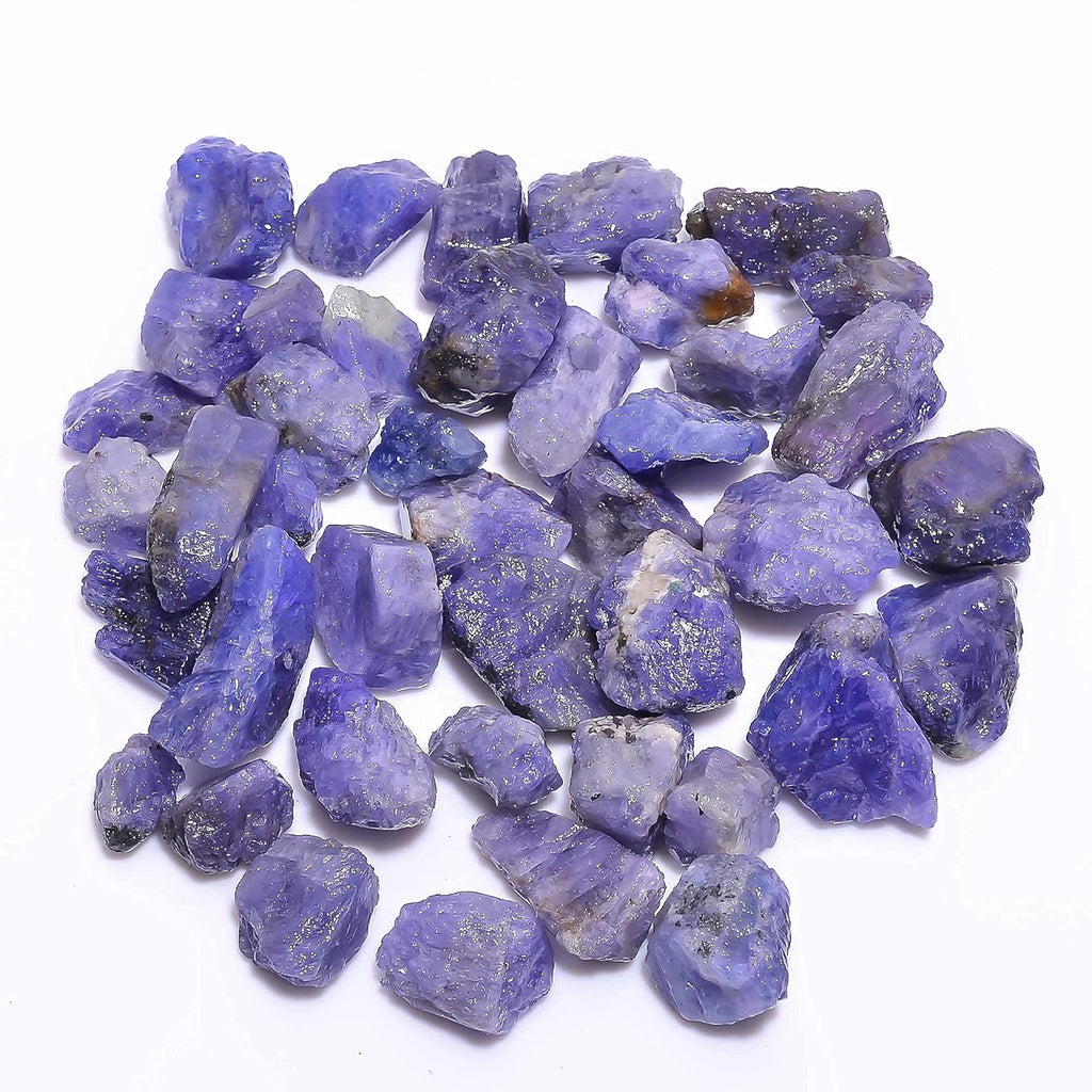 (5 to 6pcs) (100 carats) Natural Raw Tanzanite Stone, Rough Gemstone and Crystals, Wholesale Lot, Raw Crystals, Rock Stones, Jewelry Making Supplies, DIY & Crafts, 10 to 20 mm