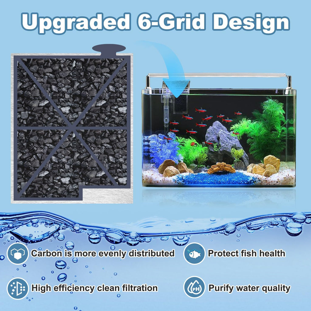 10 Pack Replacement Filter Cartridges Large for Aqueon,Large Filter Compatible with Aqueon QuietFlow Power LED PRO & Power Filter&E Internal Size 40 Canister