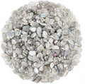 1.1lb Natural Crushed Grey Moonstone Labradorite Crystal Tumbled Chips - Grey Labradorite Healing Crystals Chips Bulk