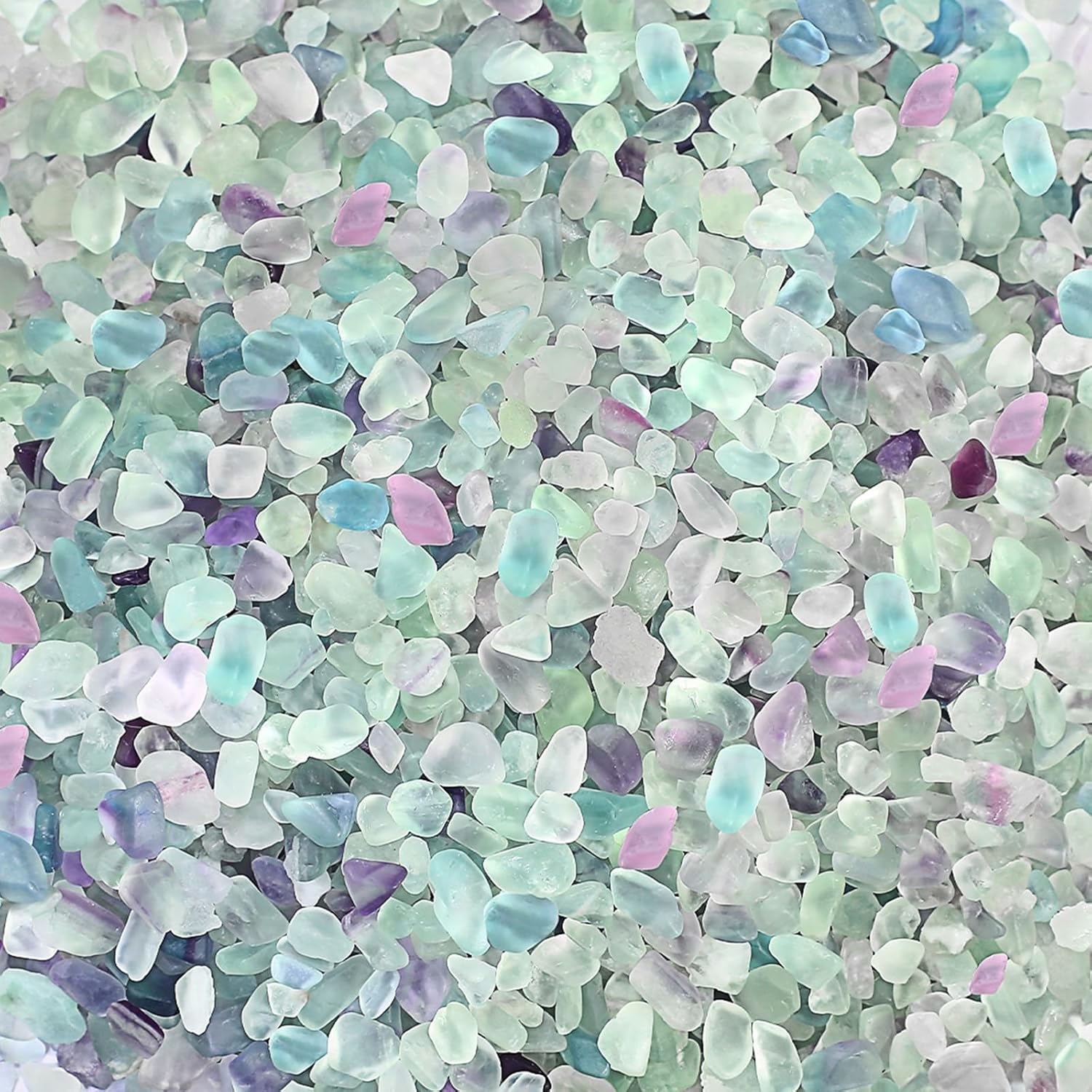 1 Lb/460g Small Pebbles for Indoor Plants, 0.15-0.3" Decorative Pebbles Vase Filler, Crystal Chips Crushed Stone, Aquarium Rocks for Fish Tank, Crafts, Terrarium Decor