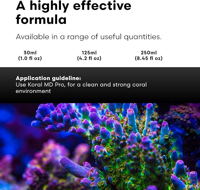 Brightwell Aquatics Koral MD Pro - Professional Strength Coral & Frag Dip & Cleaner, Conditioner & Acclimator for Coral Aquarium Tanks - Aquarium Water Treatments & Reef Supplies, 1.01 fl oz