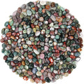 1.1lb Natural Crushed Ocean Jasper Crystal Tumbled Chips-Healing Crystals Chips Bulk, Crushed Crystal Gemstones for Crafts, Beautiful Package for Gift (Ocean Jasper)