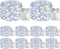 10 Pack 16FT 50 LED Fairy Lights Battery Operated with Timer, 8 Modes USB Mini Twinkle Light, Small String Lights for Christmas Tree Wreath Vase Bedroom DIY Wedding Decorations-Cold White