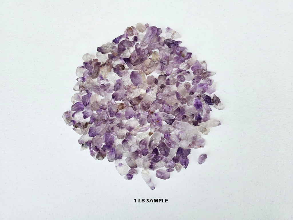 1 Pound Crushed Amethyst Crystal Bulk Chips Raw Stones for Crafting, Beading and Healing