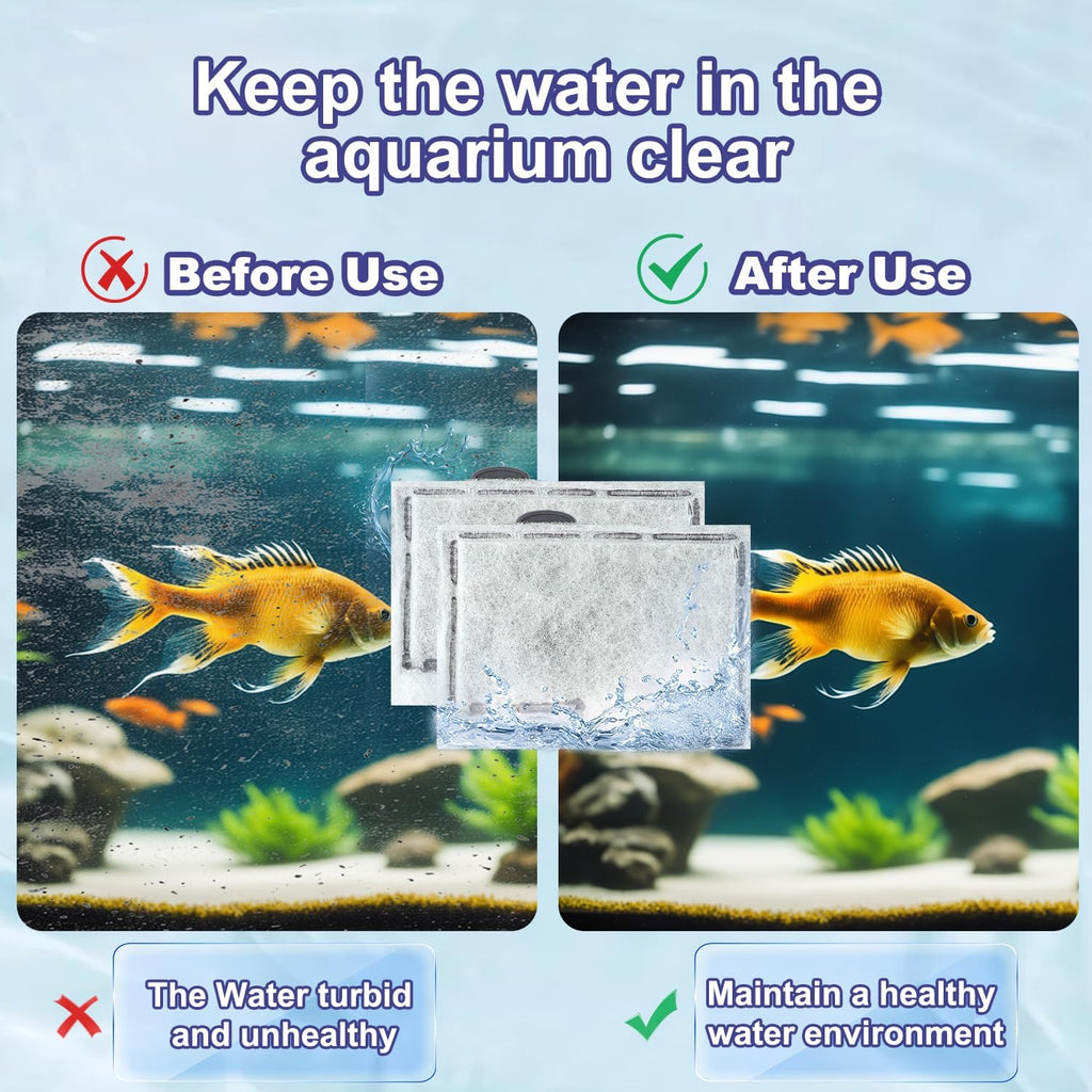 10 Pack Small Filter Cartridges for Aqueon,Small Fish Tank Replacement Filter for Aqueon QuietFlow E Internal Power Filter Size 10 and MiniBow Aquarium Filters Size 1, 2.5 and 5 Gallon