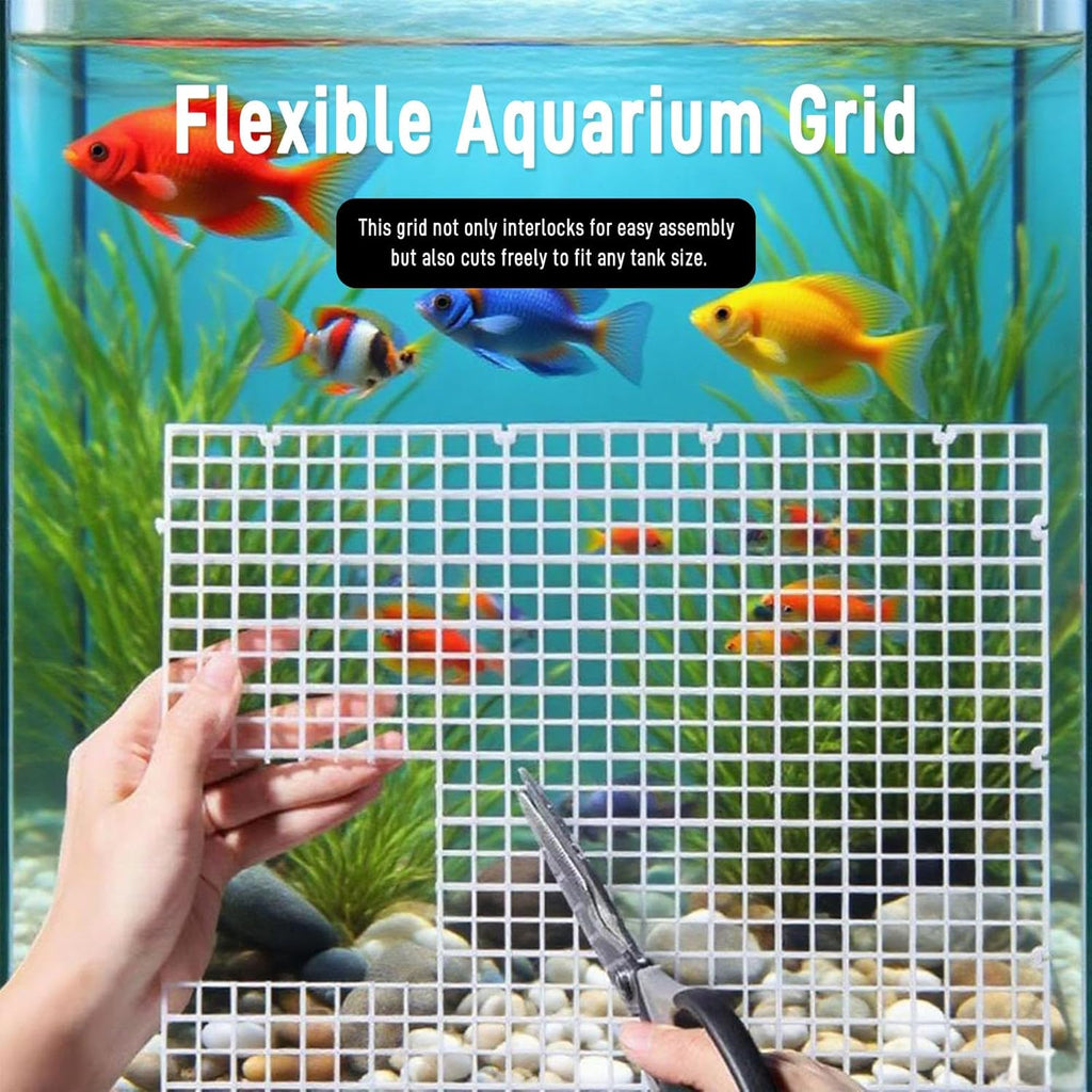 0.35-Inch White Aquarium Divider Panel 11.8"x11.8",8pacs - Strong Suction Cups, Easy Cut Design to Separate Fish (10-55 Gallon Tanks)