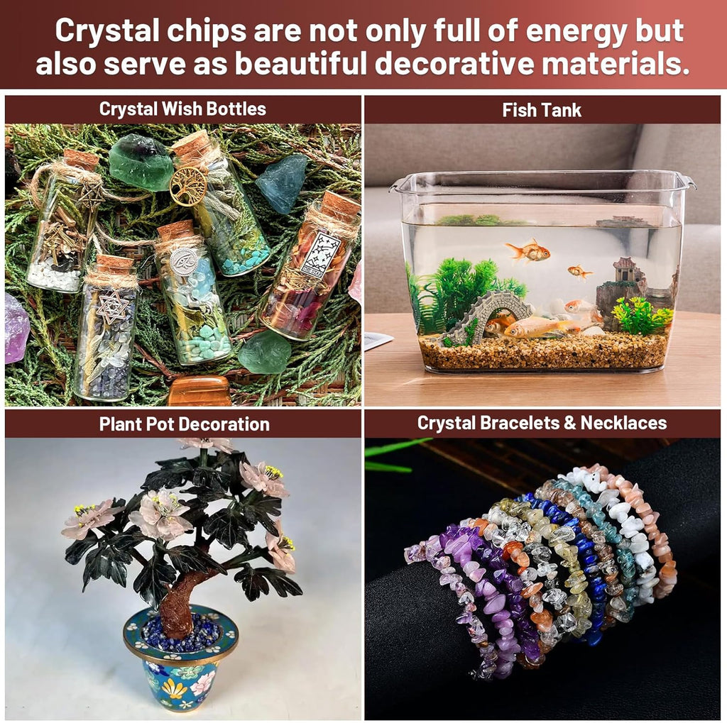 1.1lb Natural Crushed Bloodstone Quartz Crystal Tumbled Chips-Blood Stone Healing Crystals Chips Bulk, Crushed Crystal Gemstones for Crafts, Beautiful Package for Gift