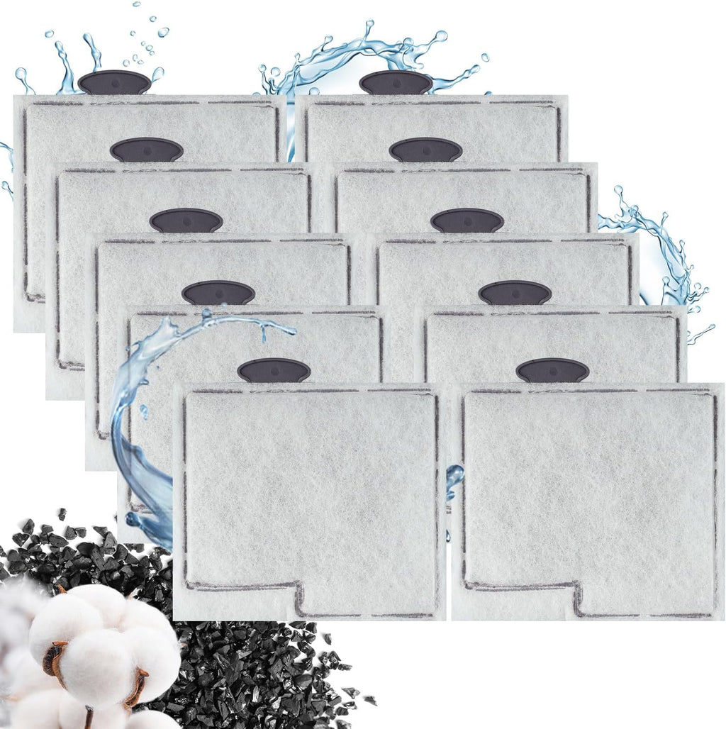 10 Pack Medium Filters Cartridges Compatible with Aqueon QuietFlow LED PRO Power Filter Size 10, E Internal Power Filter Size 20,10 Gallon Fish Tank