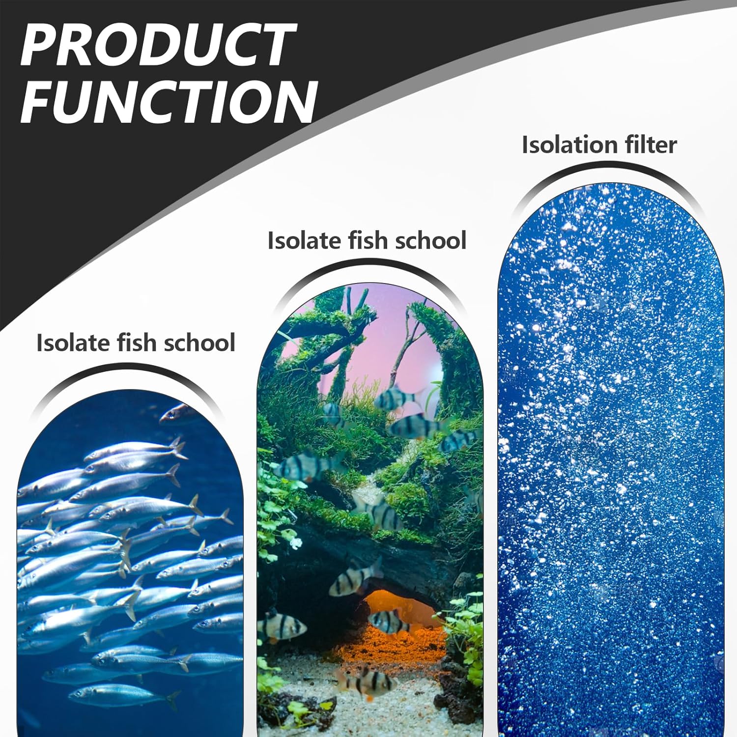 10 Pcs Aquarium Divider Tray Plastic Grid Aquarium Egg Crate Light Diffuser, Fish Tank Divider Filter Bottom Isolation with 12Pcs Sucker Clip