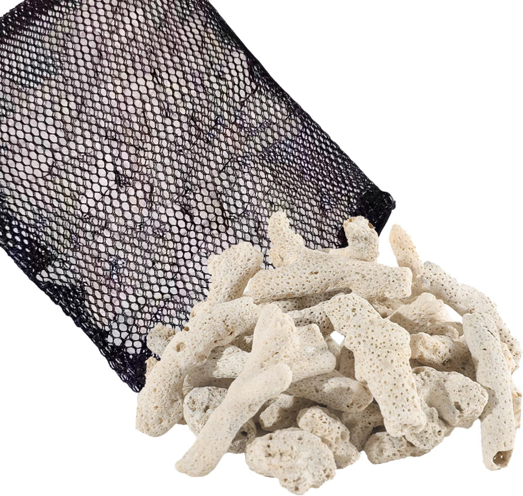 1.1 LB Coral for Fish Tank Filter,Crushed Coral for Aquarium,Pond Filter for Aquarium - Crushed Coral for Freshwater Aquarium,Aquarium Filter, Coral Stones, Each One is Hand Selected