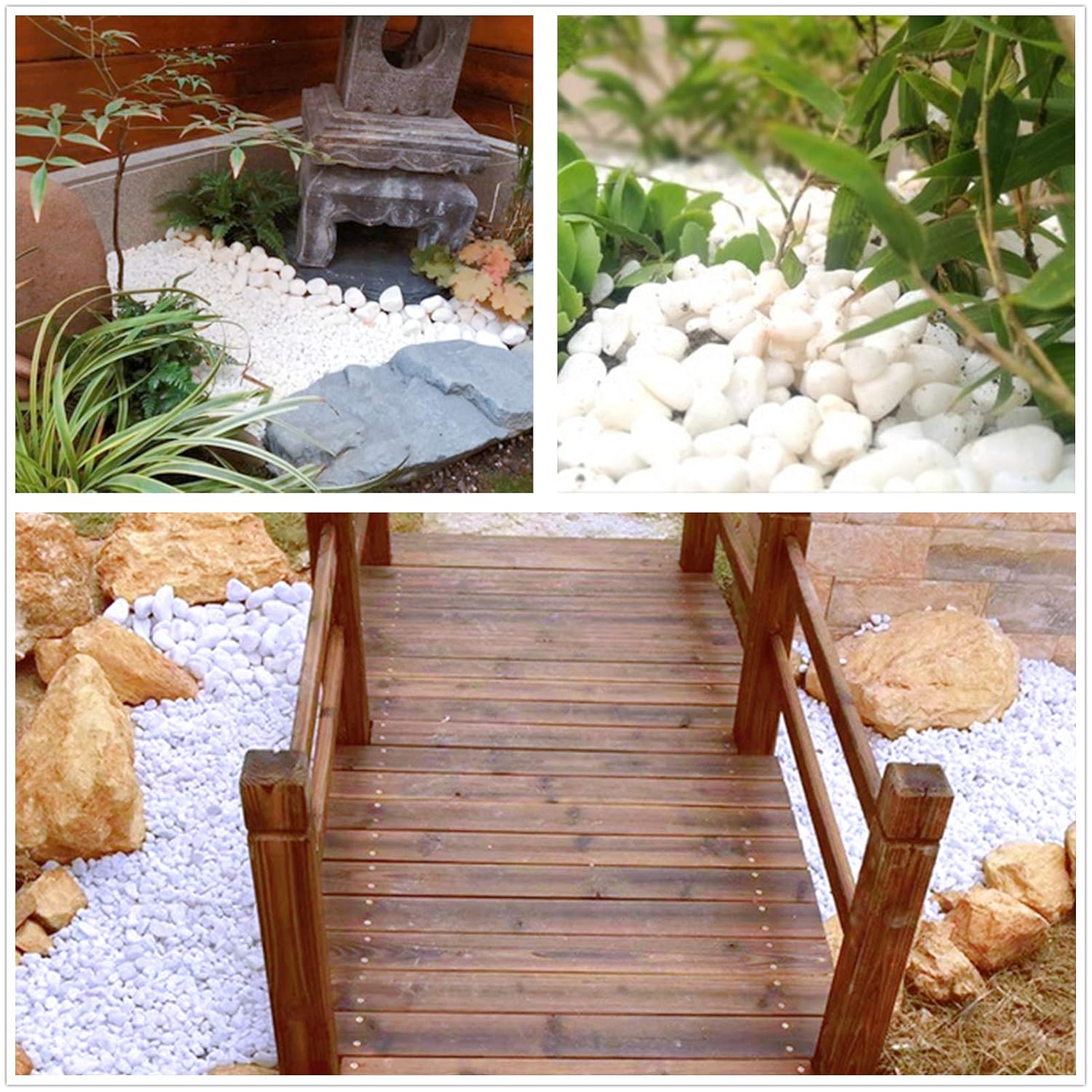 10 lb Natural Polished Decorative White Pebbles - Small Stones 3/8" Gravel Size,River Rocks Pebbles for Plants, Home DIY Decor,Aquarium Gravel,Vase Fillers,Fairy Garden,Landscaping Outdoor Stones