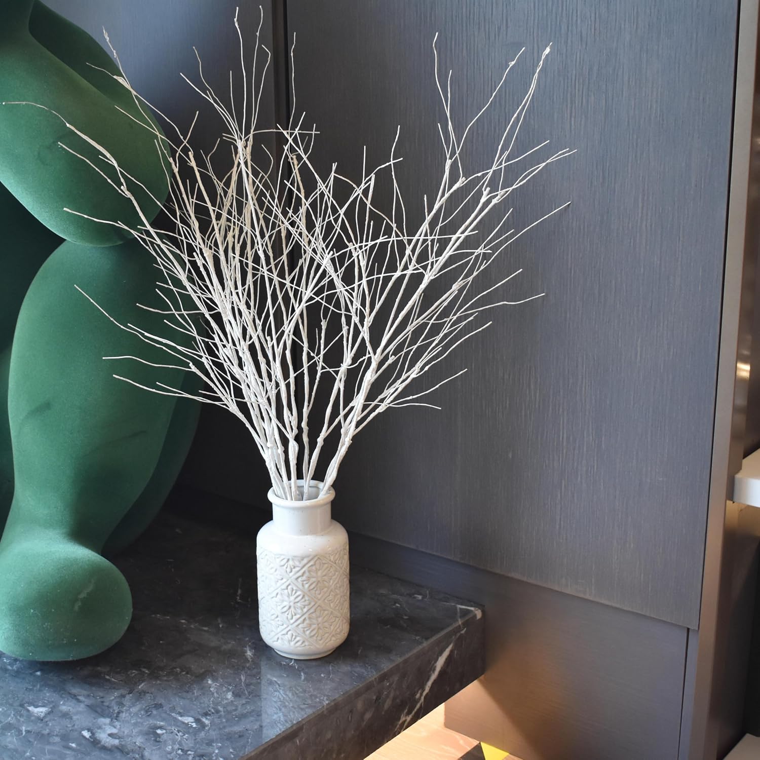 10 PCS Artificial Branches Curly Willow Branches Olive Branches for Vases,30.7 Inches Faux Branches Decorative Branches Sticks for Flower Arrangements,Decorative Plants for Wooden Vase Decor