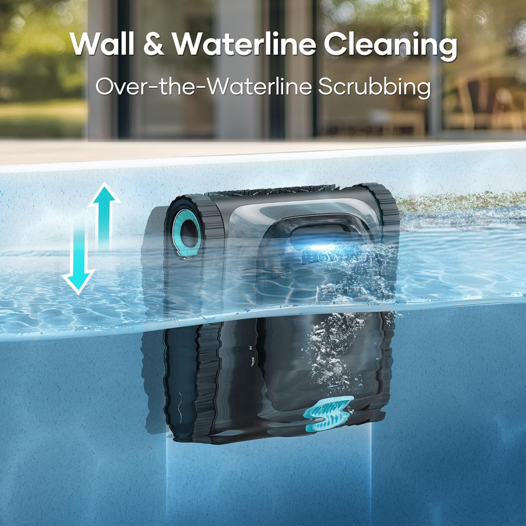 (2025 Upgrade) Aiper Scuba S1 Robotic Pool Cleaner, Wall & Waterline Cleaning, Double Filtration, Extended 180-Min Battery Life, Smart Navigation, App Support, OTA Upgrade