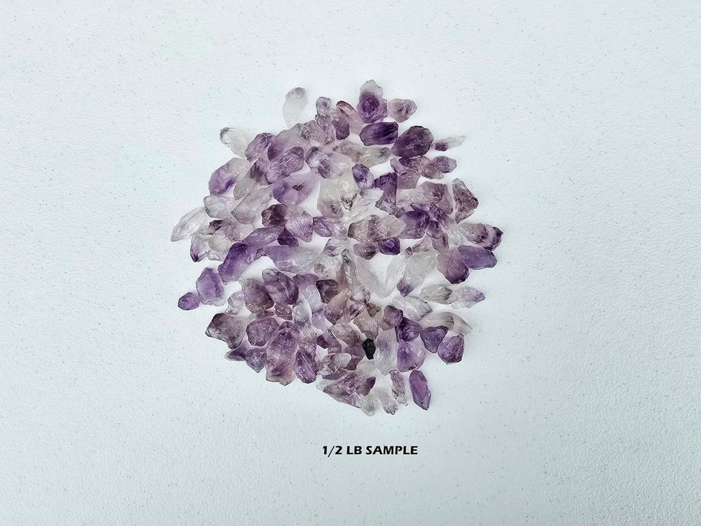 1 Pound Crushed Amethyst Crystal Bulk Chips Raw Stones for Crafting, Beading and Healing
