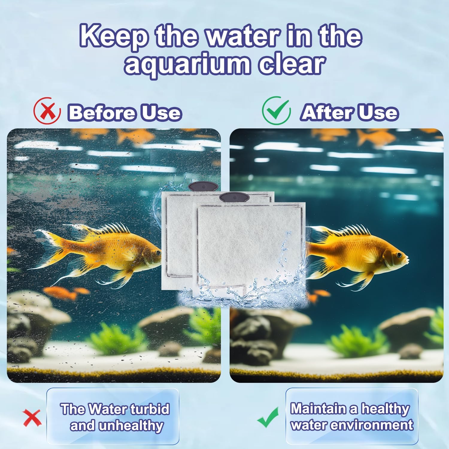 10 Pack Medium Filters Cartridges Compatible with Aqueon QuietFlow LED PRO Power Filter Size 10, E Internal Power Filter Size 20,10 Gallon Fish Tank