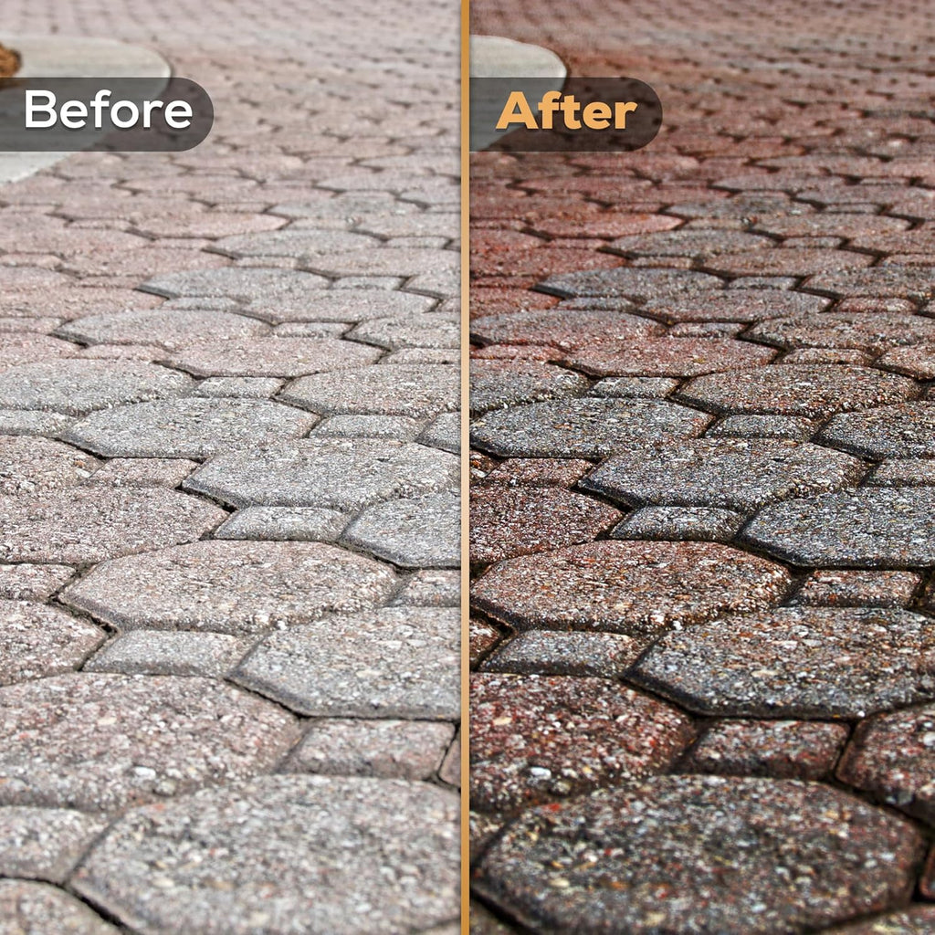 1 Gal. DOMINATOR SG+ Clear Acrylic Sealer | High Gloss Concrete Paver Sealer | Wet Look, Color Enhancing | Professional Grade | Decorative Concrete | Fast Dry | Driveway, Patio and Walkways