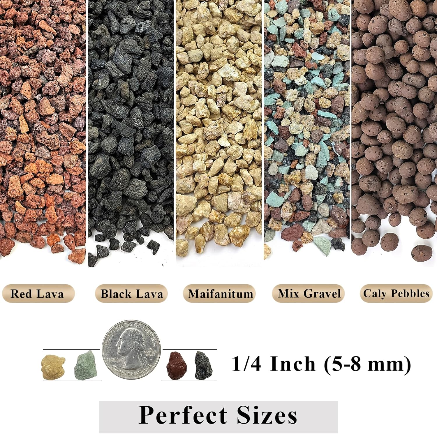 10 lbs Black Lava Rocks for Fire Pits,5-8 MM Crush Volcanic Rock Pumice Soil Additive for Succulent Plants Aquarium Cactus Bonsai and Garden Landscaping