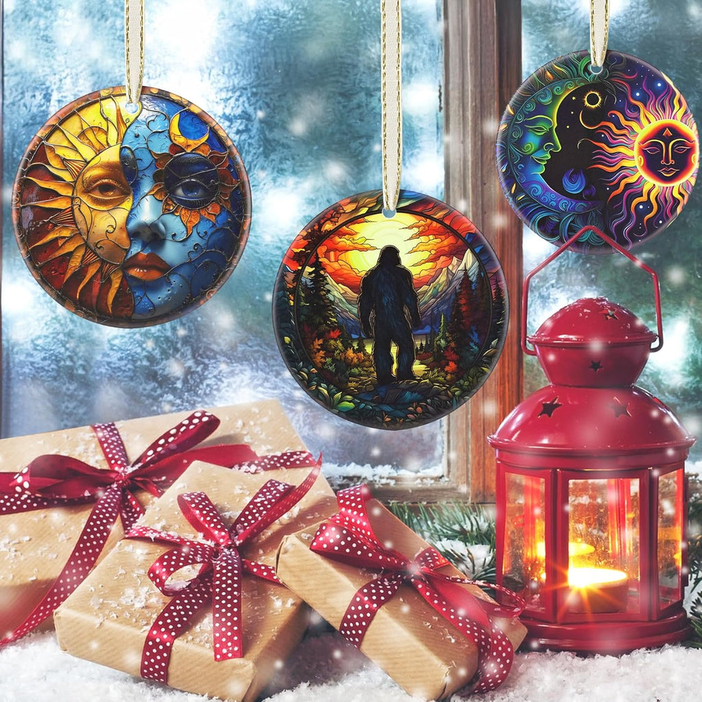 2025 Christmas Ornament - Round Ceramic Tree Decoration, Holiday Decor, Beautiful Gift Idea for Christmas 2025, Exchange, Gifts for Men