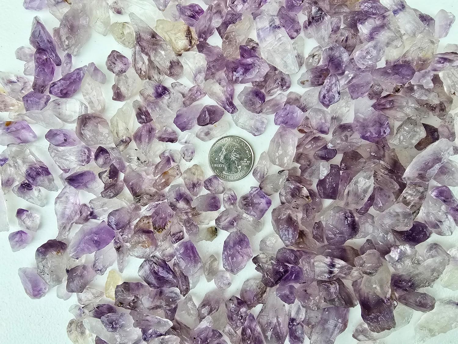 1 Pound Crushed Amethyst Crystal Bulk Chips Raw Stones for Crafting, Beading and Healing
